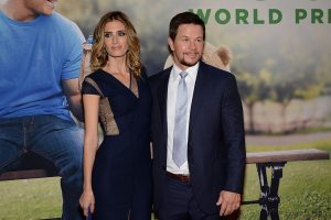 Mark Wahlberg with his wife