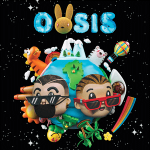 “Oasis” album cover (J Balvin and Bad Bunny collaborative album)