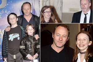 Liam Cunningham with his family