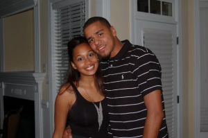 J. Cole with Melissa Heholt, before he became famous