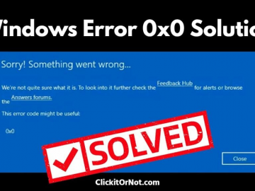 resolve Error 0x0 0x0 Permanently