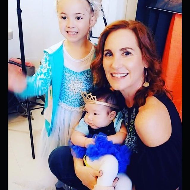 Judith Hoag with her daughters