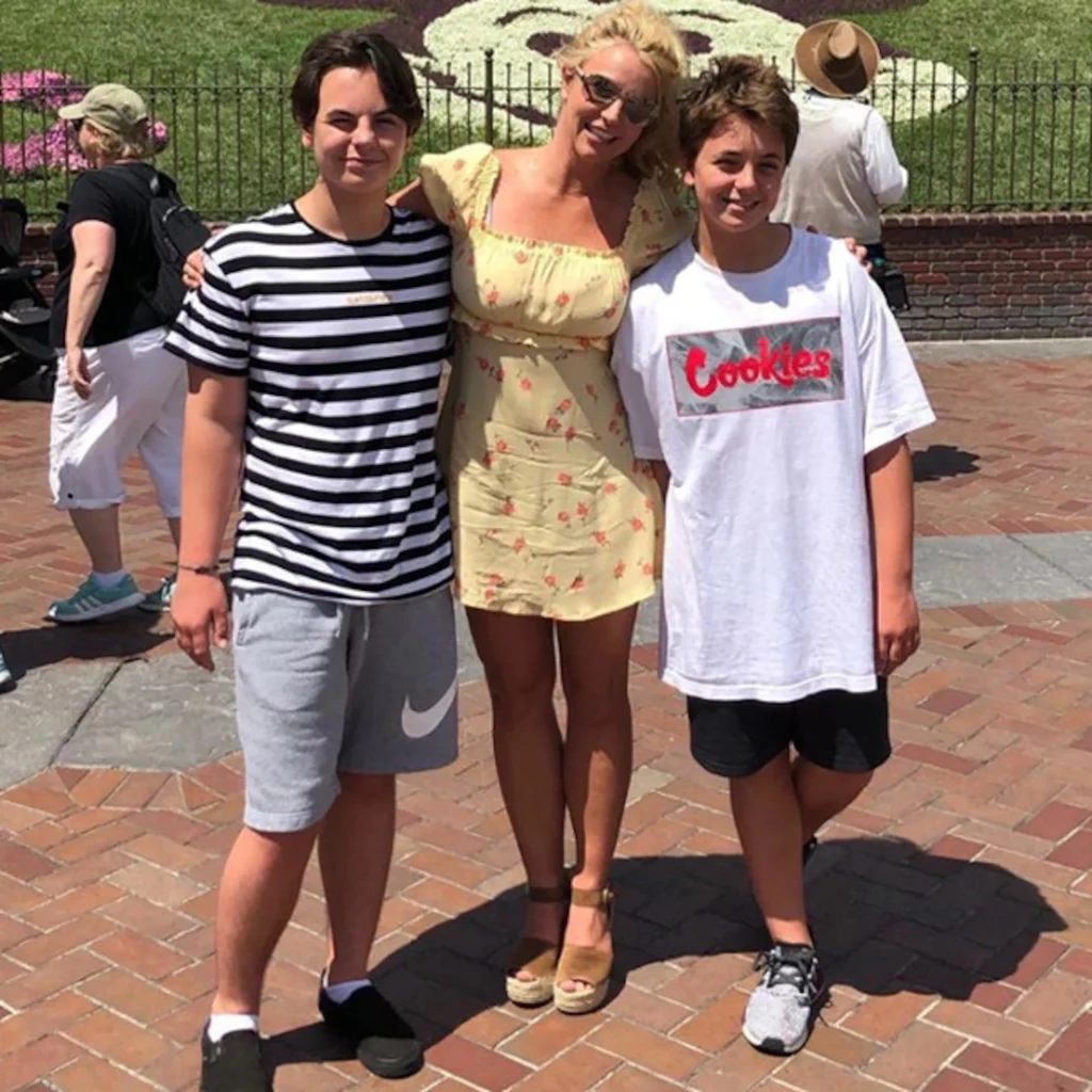 Britney Spears with her children