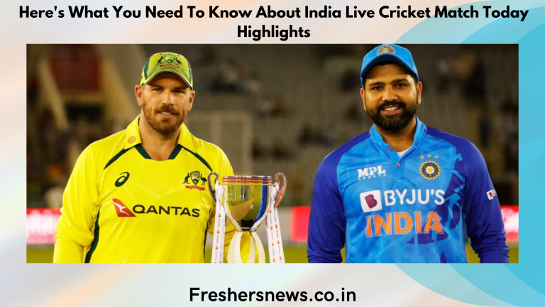 Here's What You Need To Know About India Live Cricket Match Today Highlights