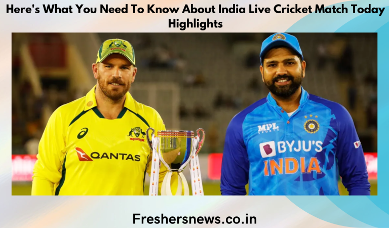 Here’s What You Need To Know About India Live Cricket Match Today Highlights