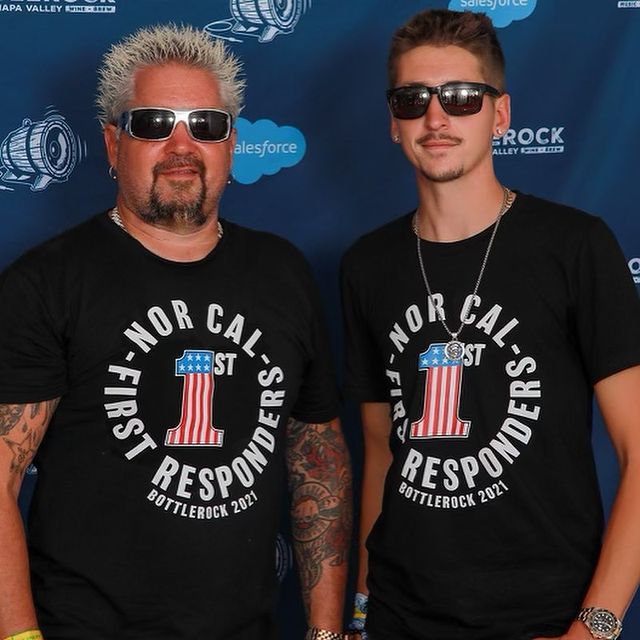 Guy Fieri with his friend