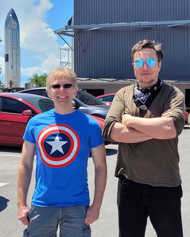 Elon Musk with his friend 