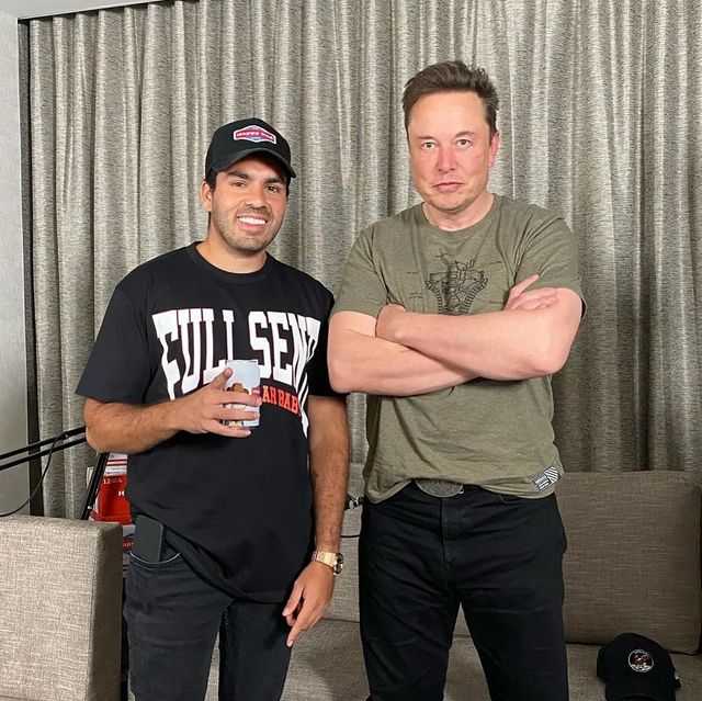 Elon Musk with his friend 