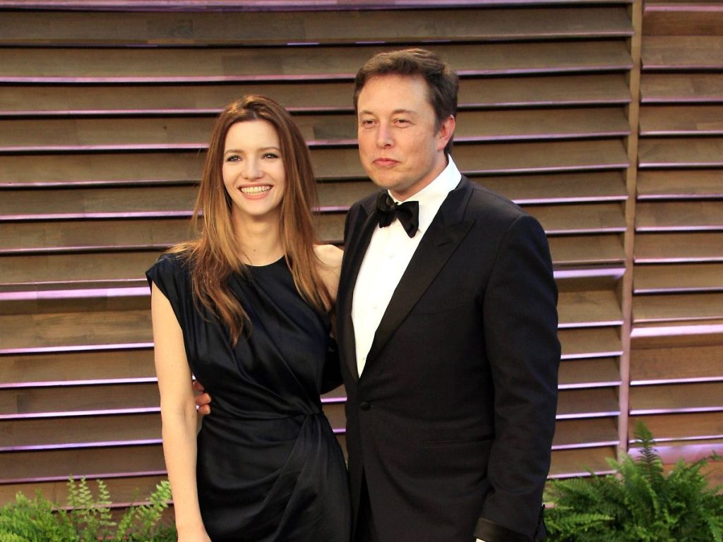 Elon Musk with his ex-wife 