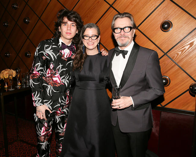 Gary Oldman With his family 