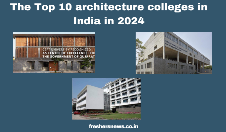 The Top 10 architecture colleges in India in 2024