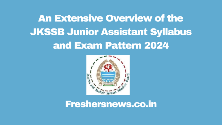 JKSSB Junior Assistant Syllabus and Exam Pattern