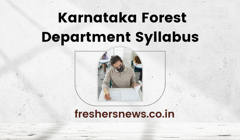  Karnataka Forest Department Syllabus