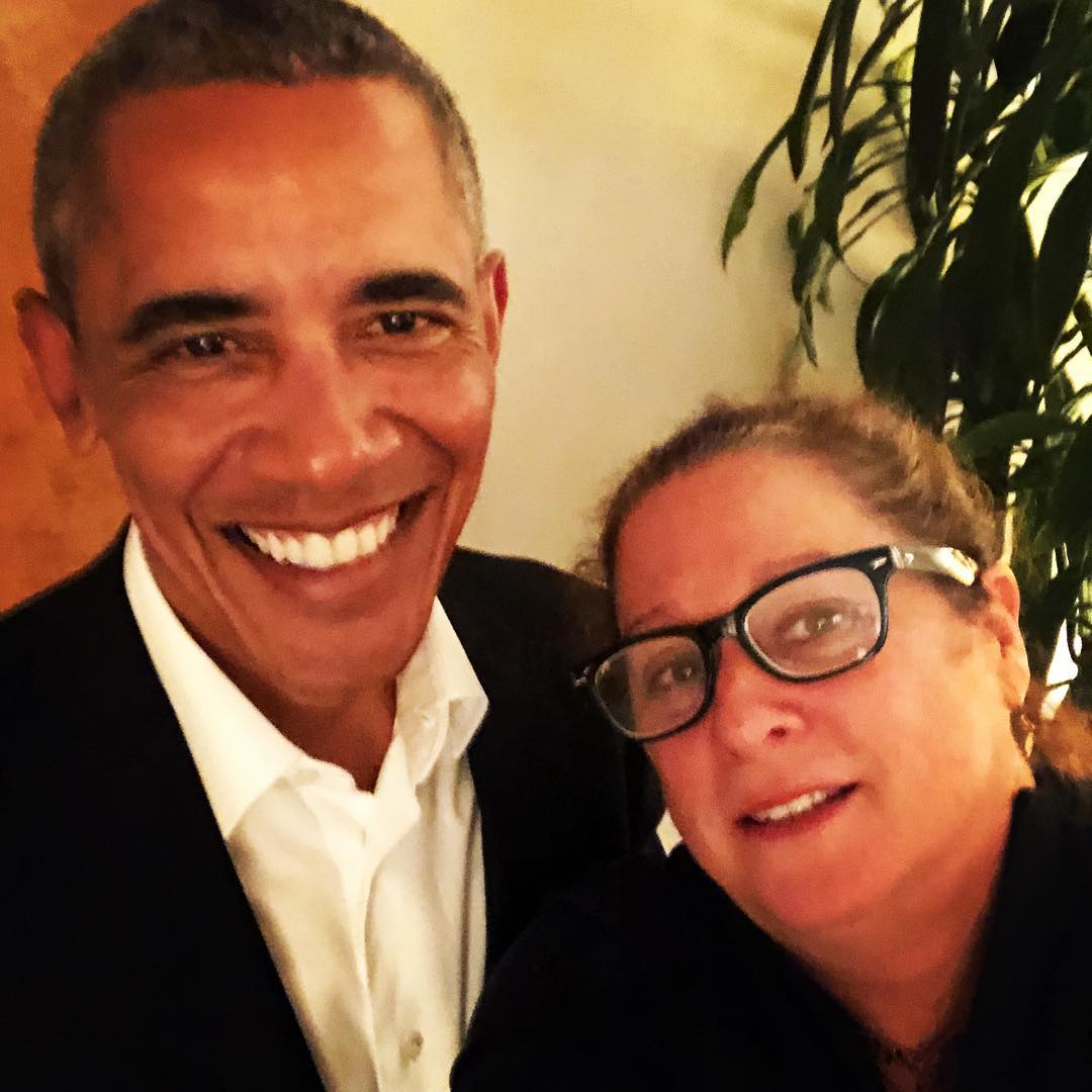 She was with  Barack Obama