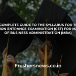 A Complete Guide to the Syllabus for the Common Entrance Examination (CET) for Master of Business Administration (MBA) 