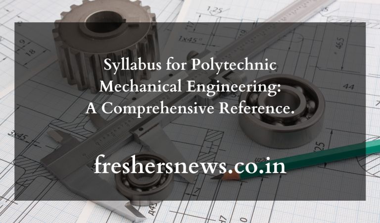 Syllabus for Polytechnic Mechanical Engineering: A Comprehensive Reference. 