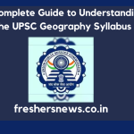 UPSC Geography Syllabus