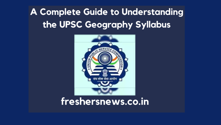 UPSC Geography Syllabus