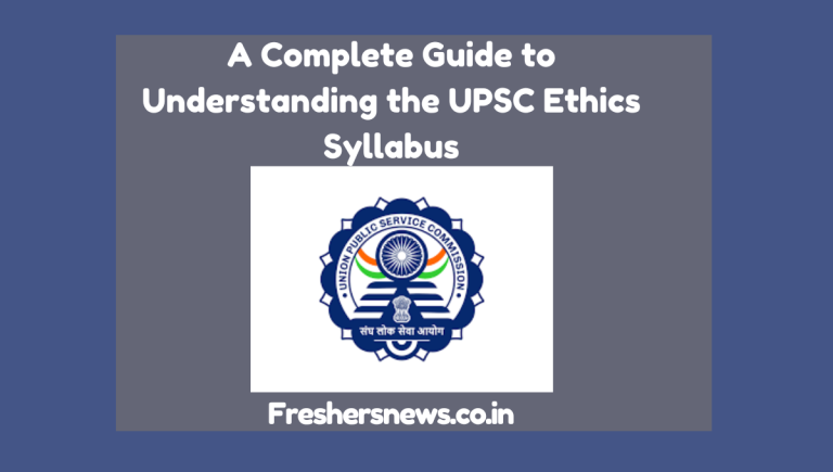 UPSC Ethics Syllabus